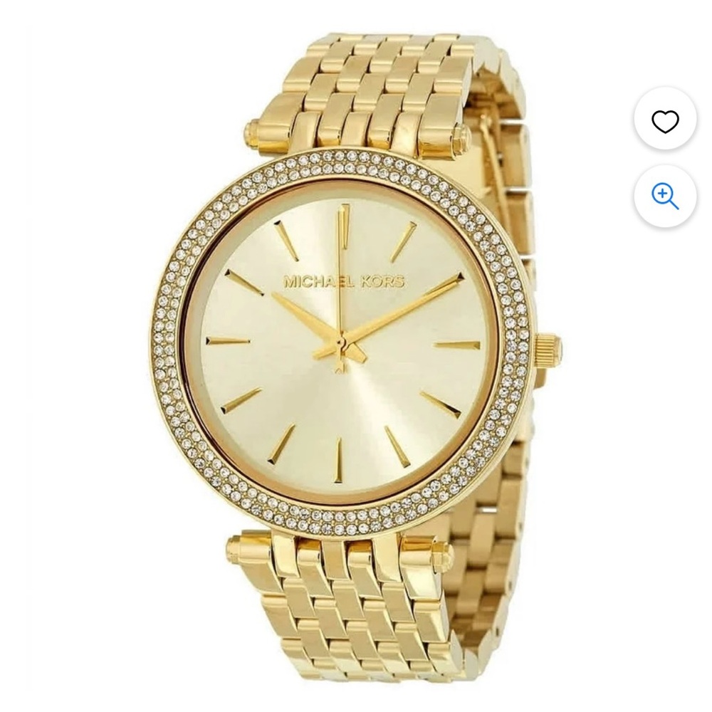 Michael Kors Darci Pave Stainless Steel Bracelet Watch 39mm Gold